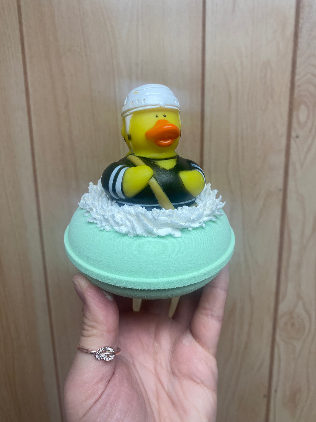 Hockey Rubber Duckie Bubble Bath Bomb.